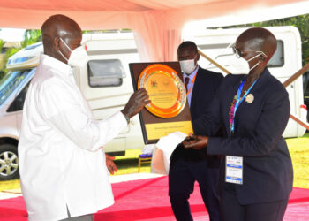 President Yoweri Museveni with DPP Jane Frances Abodo