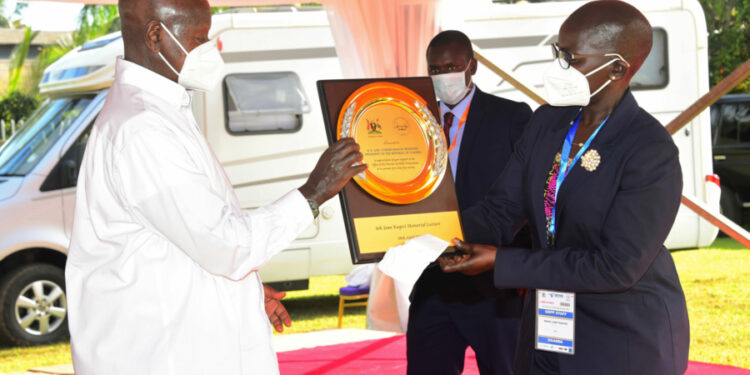 President Yoweri Museveni with DPP Jane Frances Abodo