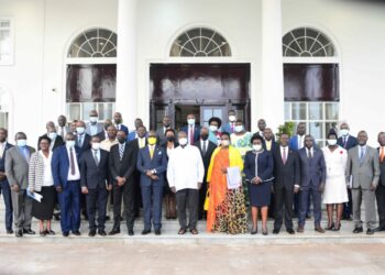 President Museveni and Parliamentary Legal Committee members