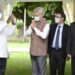 President Yoweri Kaguta  Museveni bids farewell to the external Affairs Minister of India Dr. S. Jaishankar and his delegation shortly after their meeting at Rwakitura country home on 10th April 2023.