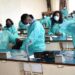 Covab students undertake a training in a lab at their college