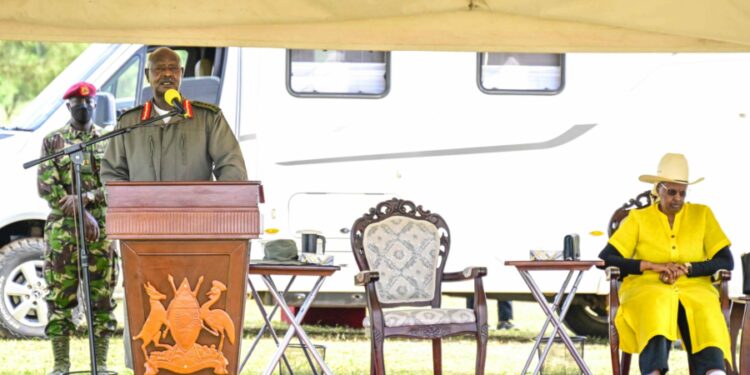 President Yoweri Museveni and First Lady Janet Museveni in Kyankwanzi