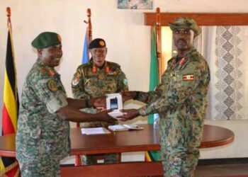 Maj Gen Don Williams Nabasa takes over from Brig. Gen Joseph Balikudembe as 3rd Infantry Division Commander