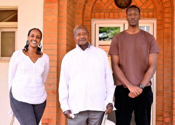 Natasha,  President Museveni and Mugina