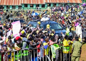 President Yoweri Museveni in Kalangala