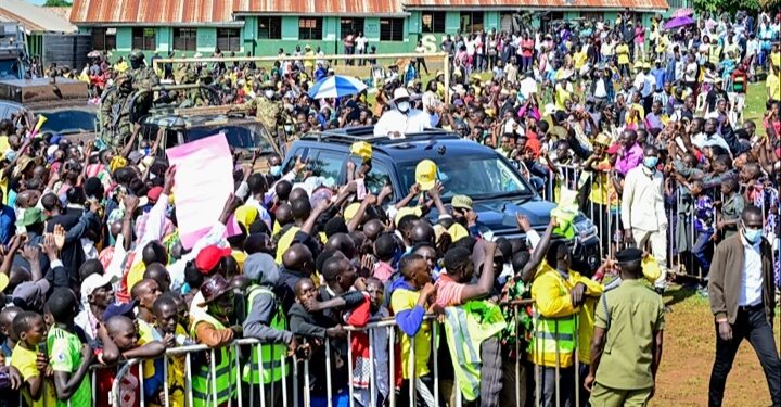 President Yoweri Museveni in Kalangala