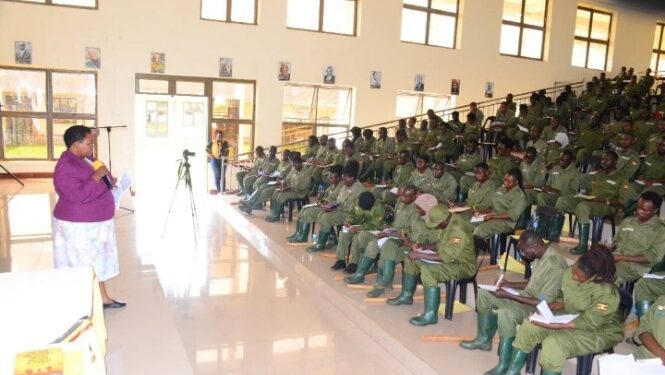 PM Nabbanja addressing intern doctors in Kyankwanzi