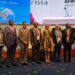 Ministry of Gender Permanent Secretary Aggrey David Kibenge (3rd from left) with other key discussants at the Social Protection Forum in Abidjan, Cote d'Ivoire on Friday