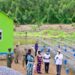 President Yoweri Museveni at Kyesiiga Green Village farming Center