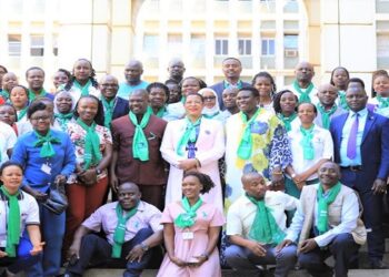 Exihibitors, MPs and other stakeholders in a group photo with Speaker Anita Among