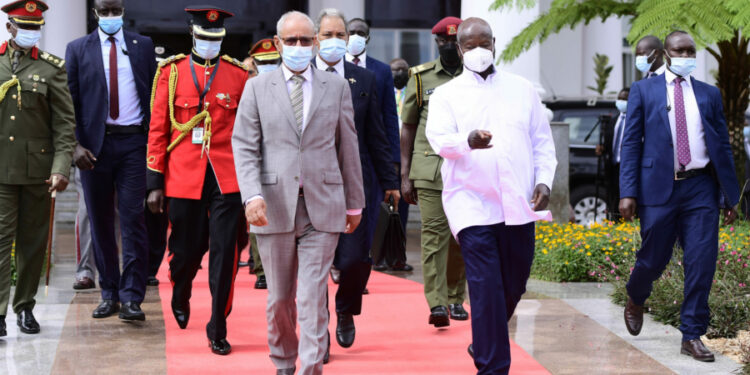 State Visit of HE Brahim Ghali, President of the Saharawi Arab Democratic Republic - State House Entebbe