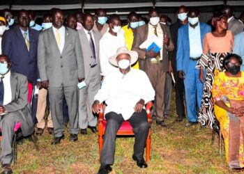 President Yoweri Museveni with Lango leaders