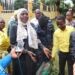 Hajjat Hadijjah Namyalo with the Bukomansimbi youth who paid a courtesy call to her office in Kyambogo