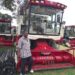 Mr Waya with some of the machinery donation from China at the district headquarters last week