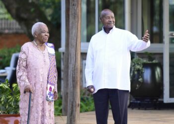 President Yoweri Museveni with Mama Maria Nyerere