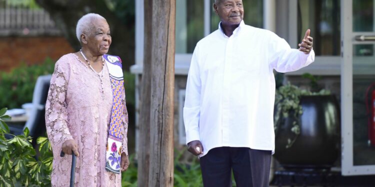 President Yoweri Museveni with Mama Maria Nyerere