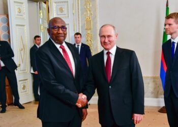 Dr. Ruhakana Rugunda with President Putin