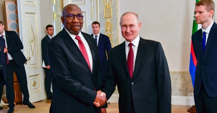 Dr. Ruhakana Rugunda with President Putin