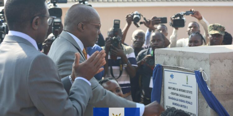 Kabaka Mutebi during the launch of Sentema Estate