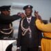 A Police Officer being decorated at Fairway Hotel in Kampala on Thursday