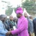 Archbishop Kaziimba Mugalu with some of  the clergy at the retreat