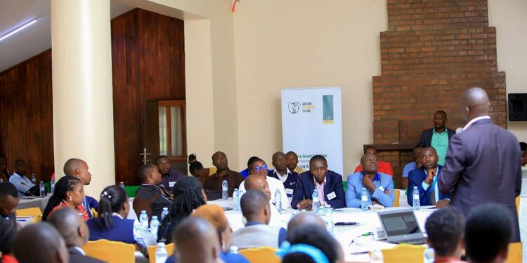 Bankers attend a Financial Institutions Training workshop on transition to green financing in Uganda in Ntungamo Municipality. July 25th, 2023.