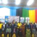 Front row from right: Hon. Dr. JC Muyingo, Rt.Hon. Rebecca Kadaga & Rt. Hon. Robinah Nabbanja join  other high-level dignitaries for a photo moment at Hotel Africana, during the 2nd EAC World Kiswahili Language Day Celebrations, July 7th, 2023.