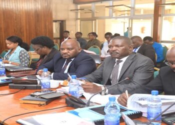 MPs (R) and House staff (far left) during the interaction with officials from the Office of the Auditor General at Parliament House