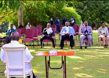 President Museveni with a delegation from DRC