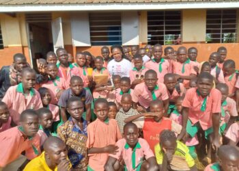 Pupils of Apok Primary school in Kiryandong District