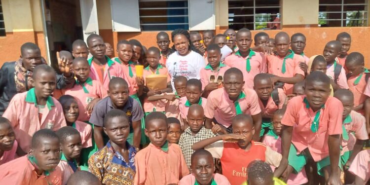 Pupils of Apok Primary school in Kiryandong District