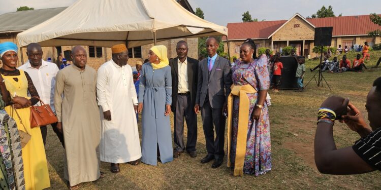 Gadaffi Nasur and Hon Agnes Kirabo at the function in Luwero