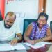 Frank Muthusi the Chairman UAA  & Tina Wamala President PRAU during MOU signing