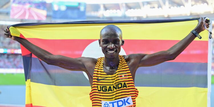 Joshua Cheptegei- Photo by Nicholas Bamulanzeki