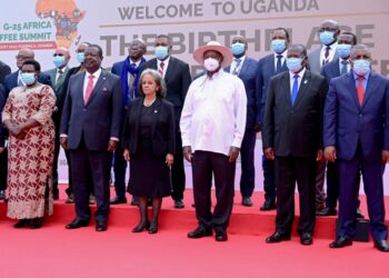 President Museveni with other African leaders at the G-25 Africa Coffee Summit