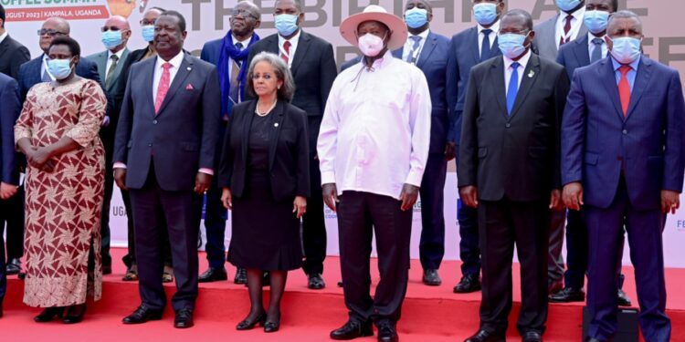 President Museveni with other African leaders at the G-25 Africa Coffee Summit