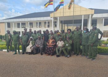 Minister Babalanda with some of the participants of the workshop in a group photo