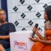 Nataliey Bitature engaging with the session's moderator last Friday evening as she shared her thoughts and experience on how to successfully navigate the tough terrain of the start up world at last Friday's Founders Lounge meet up in Bukoto