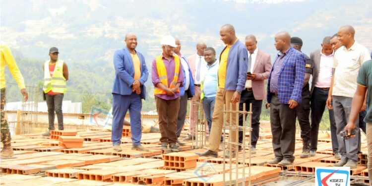 Minister Musasizi inspecting projects in Rubanda