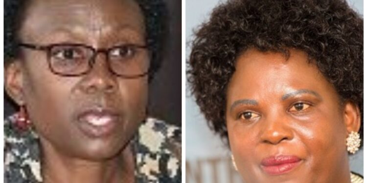 Ministers Jane Ruth Aceng and Betty Amongi