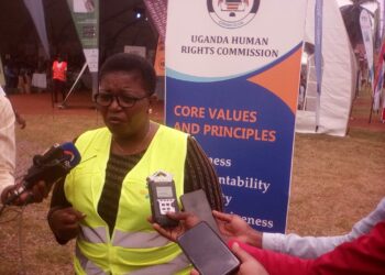 Minister Kasule Lumumba addressing Journalists at KCCA Grounds on Thursday