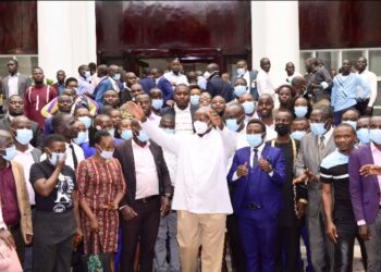 President Museveni with youth leaders