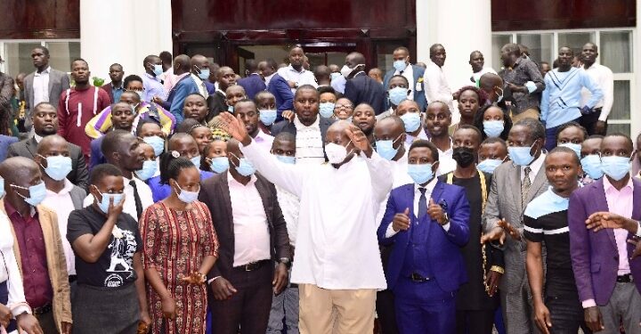 President Museveni with youth leaders