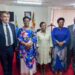 Saunders, Minister Mutuuzo, Namondo, Minister Amongi and Kibenge in a photo moment after the meeting