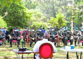 President Museveni meets UPDF and FARDC Senior army officers