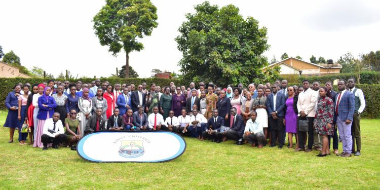 Guild Leaders, Deans and KABALE University VC Prof. Joy Kwesiga