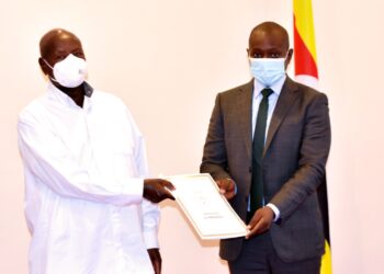 President Museveni with Col Ismael Diaouari