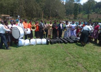 Kigezi High School Management Receives Brass Band Equipment Donated by Isaac Rukandema