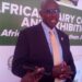 Minister of State for Agriculture incharge of Animal Industry Dr. Bright Rwamirama addressing Journalists at Hotel Africana during the Africa Diary Conference