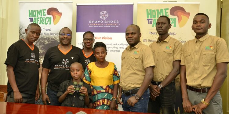 Nicholas during his unveiling with the Home To Africa and Bravo team